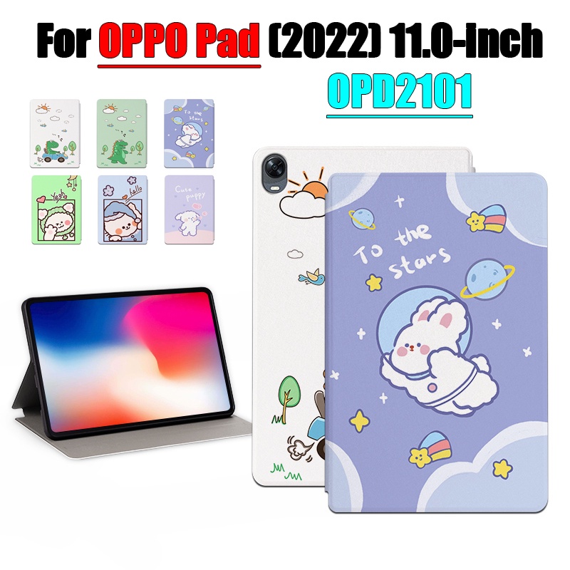 [Sleep/Wake] For Oppo Pad 11.0&quot; (2022) OPD2101 11-inch Tablet Protective Case Fashion Pattern Cartoon Anime Stand Flip Cover