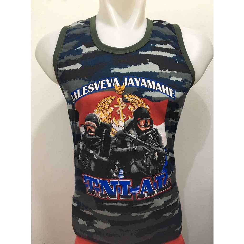 Singlet AL Singlet TNI AL Singlet Loreng Kaos dalam Pria