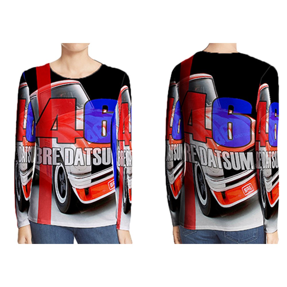 Kaos Tangan Panjang Bre 46 Datsun Fullprint T-Shirt Unisex Bahan Polyester Jersey