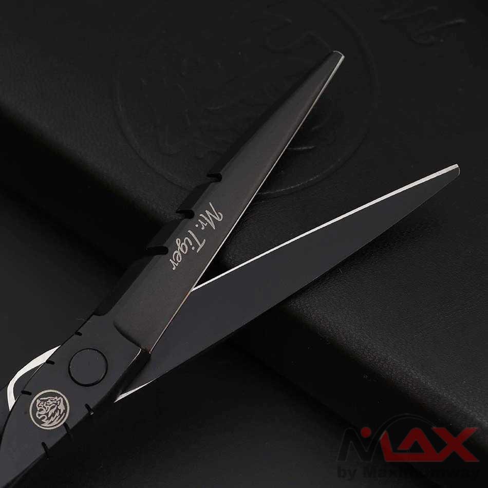 MrTiger Gunting Rambut Barber PRO Lengkap 6 inch Sisir Pisau Cukur Gunting Sasak Organizer Kulit Barbershop Salon  Japan 6.0 5.5 Black Scissors Hair Professional Barber Scissors Hair Cutting Scissors Hairdressing Shears Hair