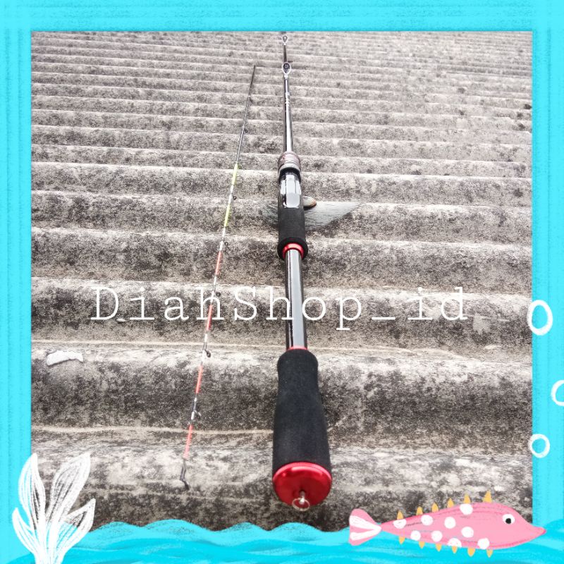 Joran Pancing Udang Galah Sambung Carbon Fiber 2 Segment