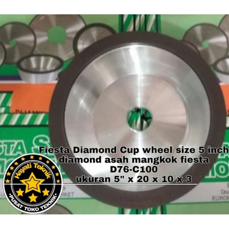 Fiesta Diamond Cup wheel size 5 inch - asah mangkok fiesta D76