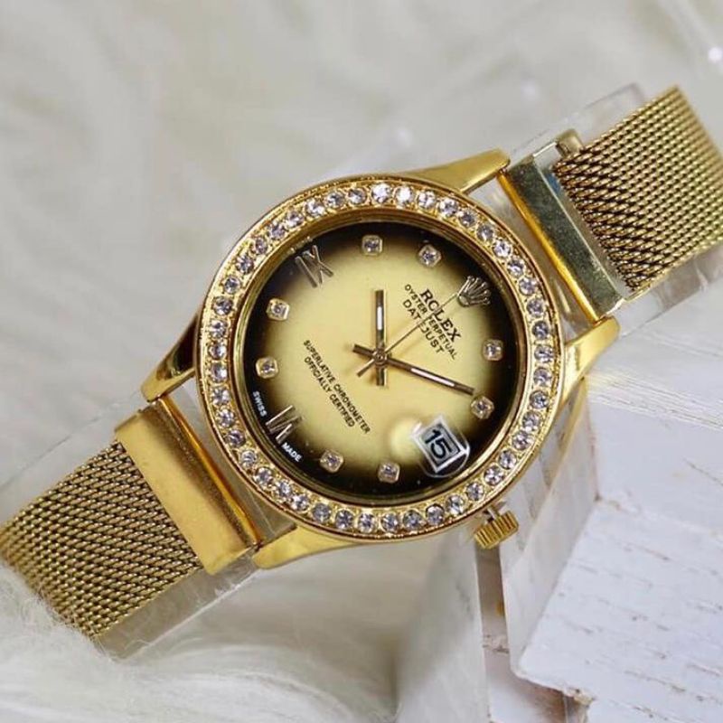 WTT Jam Tangan Magnet Wanita ROLEX Rantai Pasir TANGGAL AKTIF/Jam Tangan Magnet Led Kapsul