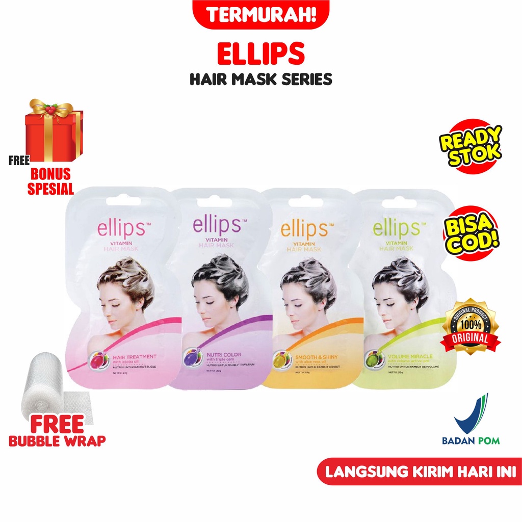 Ellips Hair Mask 20gr[COD] |hayrmask masker |rambut rontok| masker rambut rusak