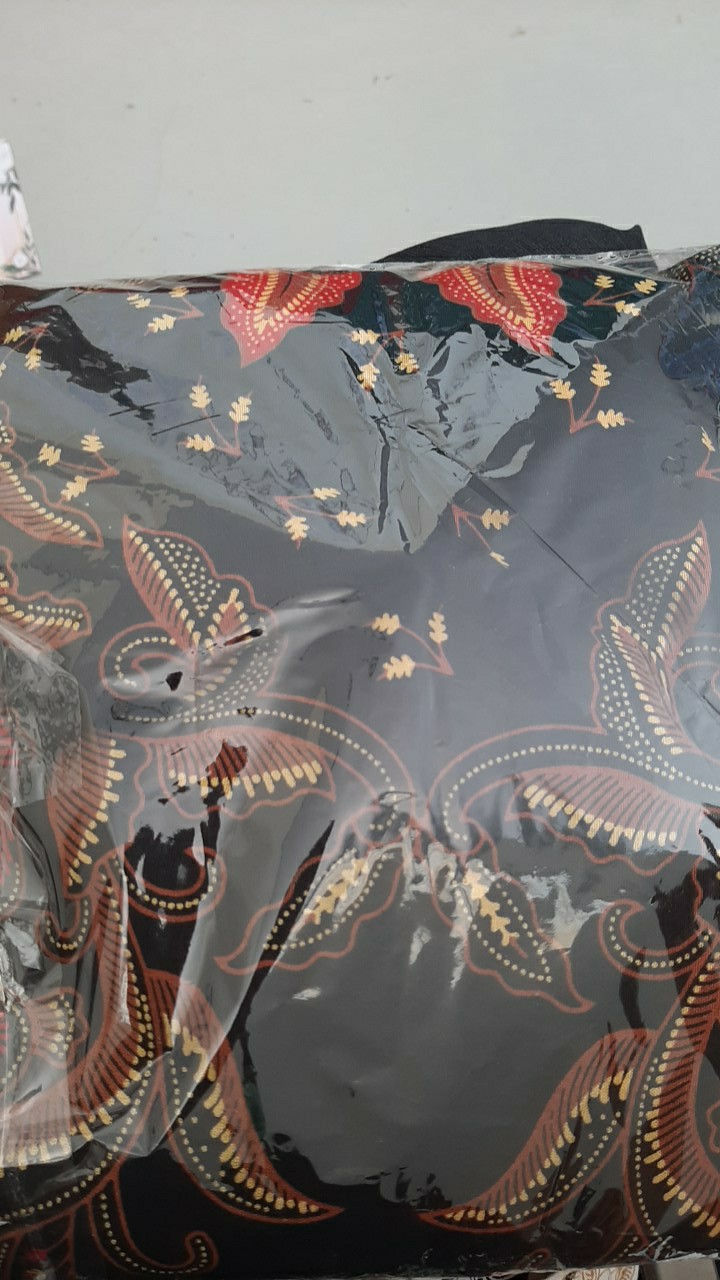 Atasan Pria Wanita Batik Cople Motif Liris Wajik Kupu Sogan