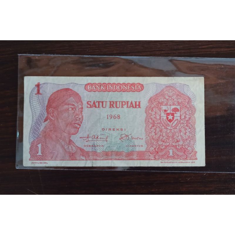 Uang Kuno 1 rupiah bergambar Sudirman 1968