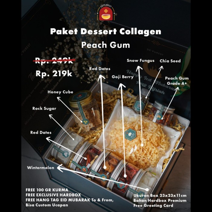 

Bf31Gf Hampers Idul Fitri Lebaran Paket Lengkap Peach Gum 10 In 1 Free Kurma - Paket Peach Gum