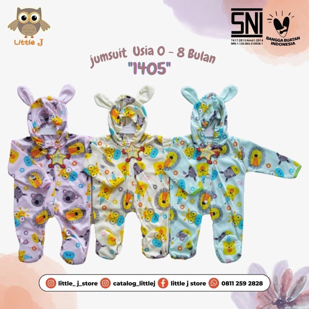 jumsuit tutup kaki LITTLE J motif LION kode 05