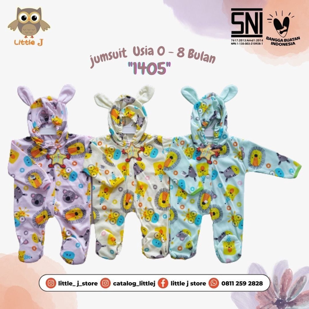 jumsuit tutup kaki LITTLE J motif LION kode 05