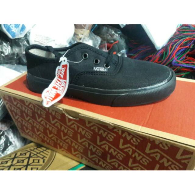 Sepatu Vans Authentic Fullblack Hitam Polos sepatu sekolah Berkualitas