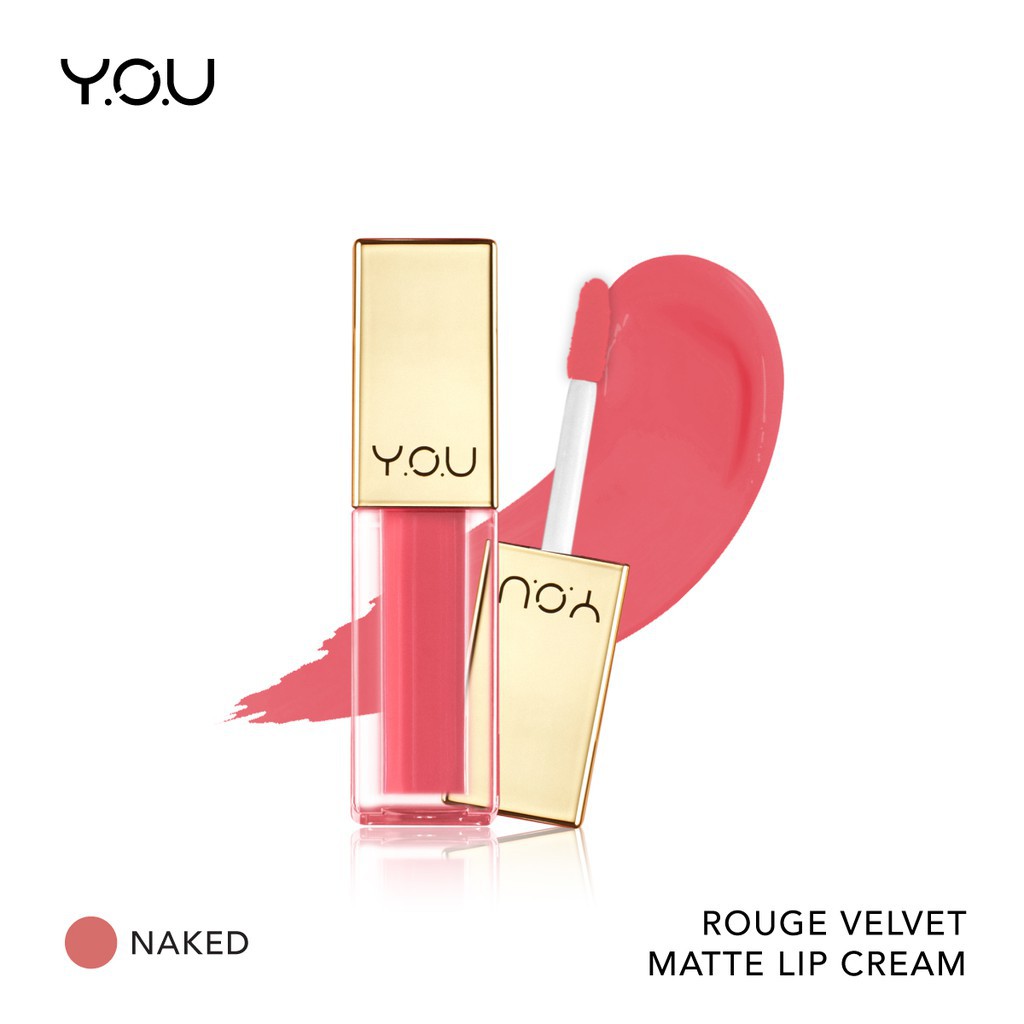 YOU - Rouge Velvet Matte Lip Cream - The Gold One / Lipcream Lipstick Lipstik-02 Naked
