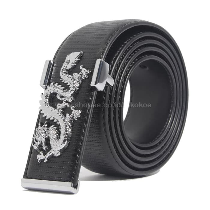 GESPER IKAT PINGGANG KULIT PRIA IMPORT | CARTIER CT-501 SILVER BLACK