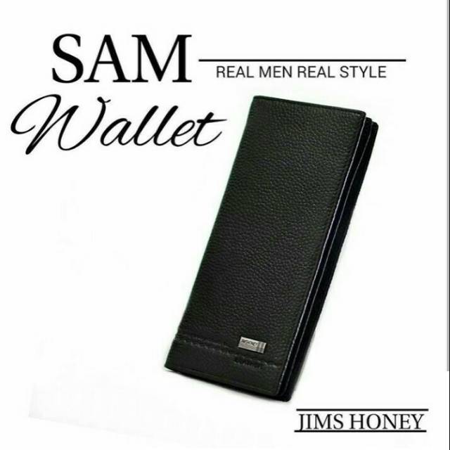 JH SAM MEN WALLET JIMS HONEY ORIGINAL JIMSHONEY DOMPET PRIA FREE EXCLUSIVE BOX BAHAN KULIT SINTETIS