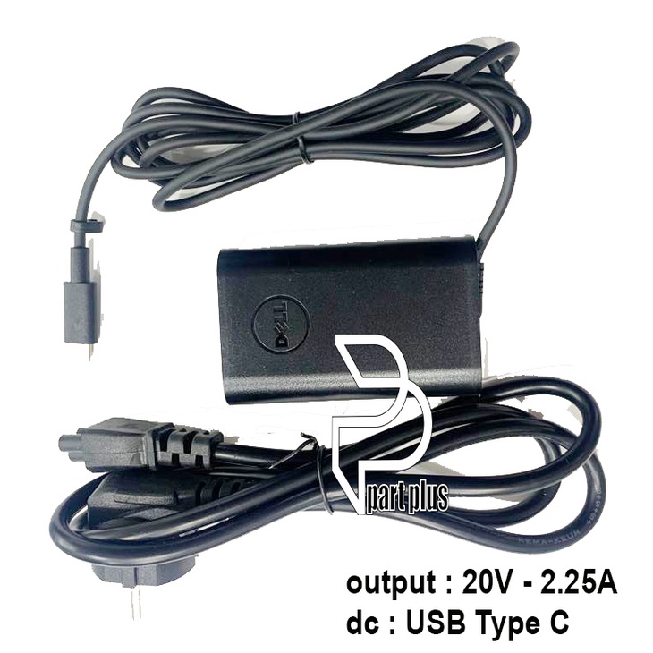 Adaptor Charger Laptop Dell XPS 13 9360 9365 9370 USB Type C 45 Watt