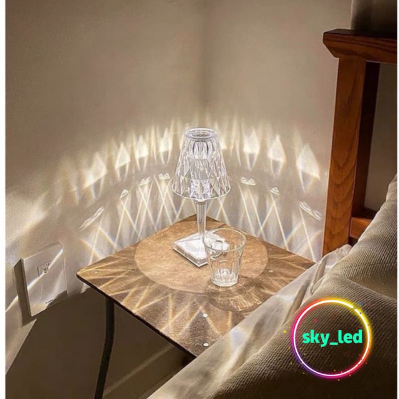 Diamond Lamp / Lampu Meja Minimalis / Lampu Tidur Meja  / Diamond Lamp