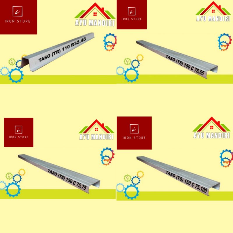Rangka Baja ringan Taso C 75.65 75.75 75.100 Reng 32.45