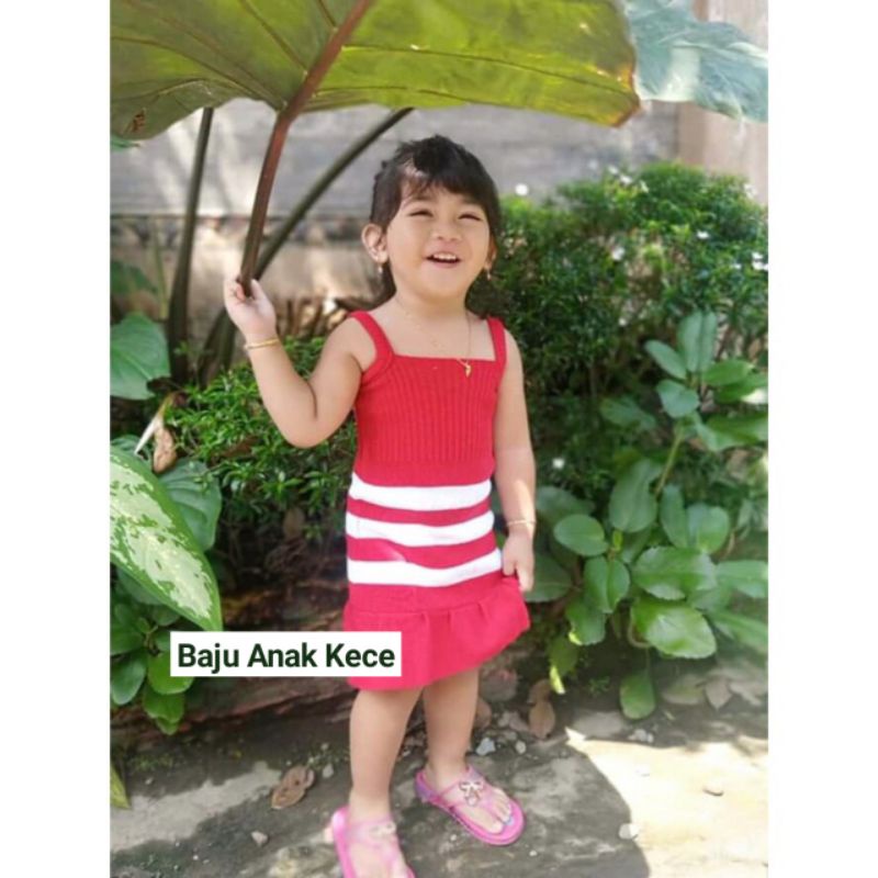 Dres Tutu Anak Perempuan 2-3thn Dres Rajut Anak Perempuan