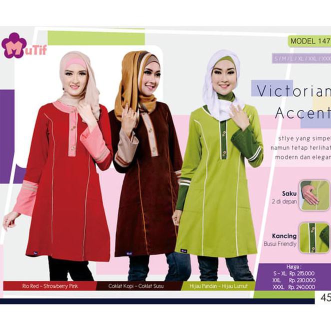 BAJU ATASAN KAOS MUSLIMAH MURAH MUTIF M-147 /Fashion Muslim Wanita
