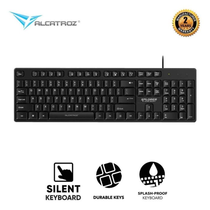 Alcatroz Xplorer K330 Silent HI-Definition USB Wired Keyboard