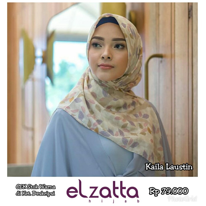 Jual Hijab Kerudung Segi Empat KAILA LAUSTIN Scarf ELZATTA Original Diskon
