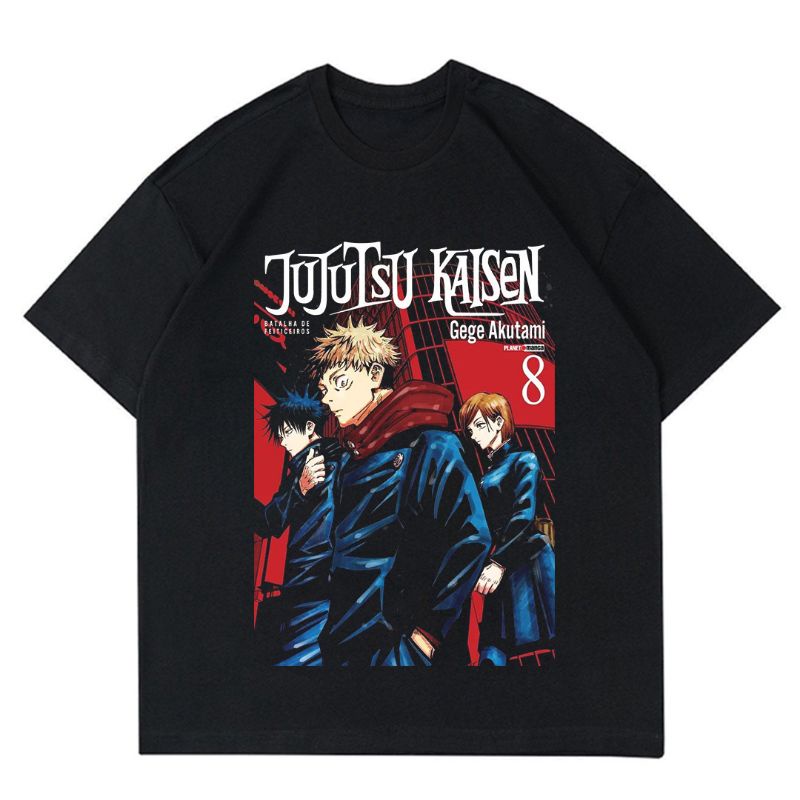 KAOS JUJUTSU KAISEN | T-SHIRT BAJU JAPAN MANGA ANIME JUJUTSU KAISEN | KAOS HITAM JAPAN MANGA