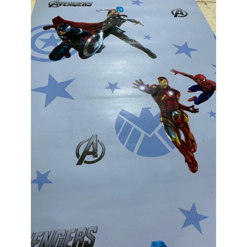 Wallpaper stiker dinding motif avengers