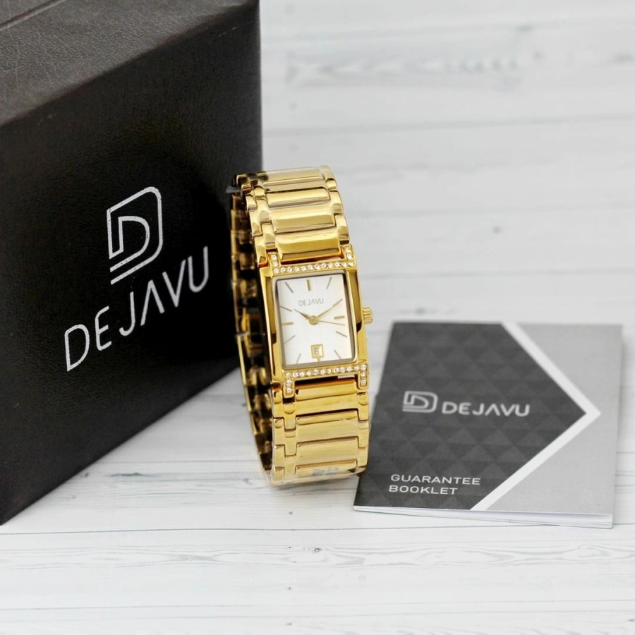 Jam Tangan Wanita Dejavu 5010 Original Rantai Stainless Murah