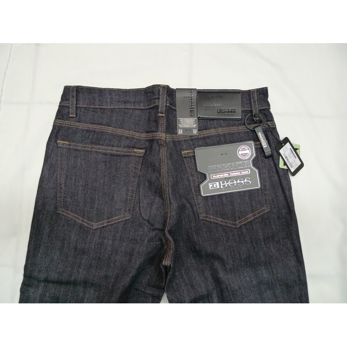 Celana Jeans Pria Panjang BOSS Biru Garment ( Raw Denim  )