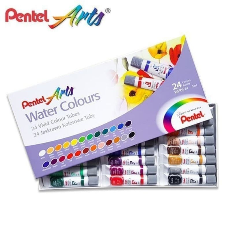 

Cat Air Pentel Arts 24 Warna / Water Color Tube WFRS-24