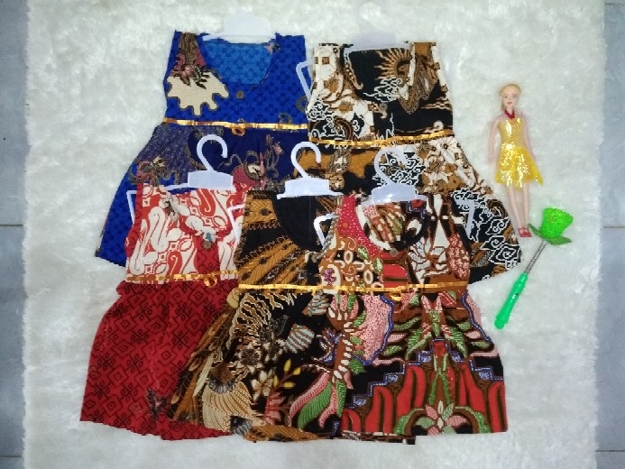 Dress Batik Katun Anak Tanpa Lengan