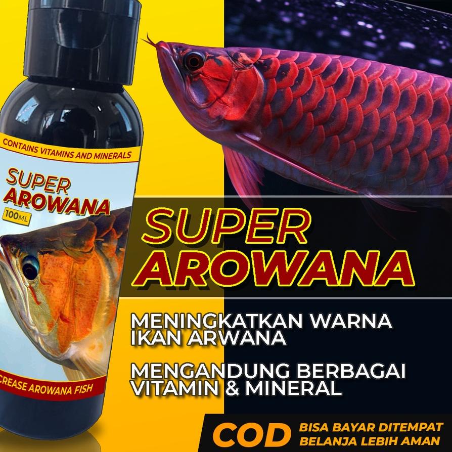 【Penjualan Terbaik】 Vitamin Ikan Arwana SUPER AROWANA Arwana Super Red Golden Red Silver Red Jardini Platinum 100ML paling murah
