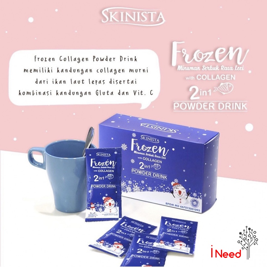 (INEED) SKINISTA FROZEN COLLAGEN 2 IN 1 Powder Drink, Serbuk