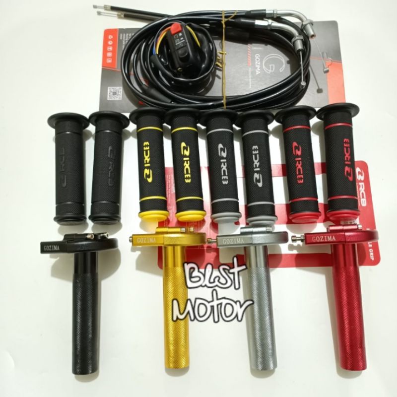 Paket Lengkap Gas Spontan 2 Kabel+Handgrip+Saklar CNC Universal Motor