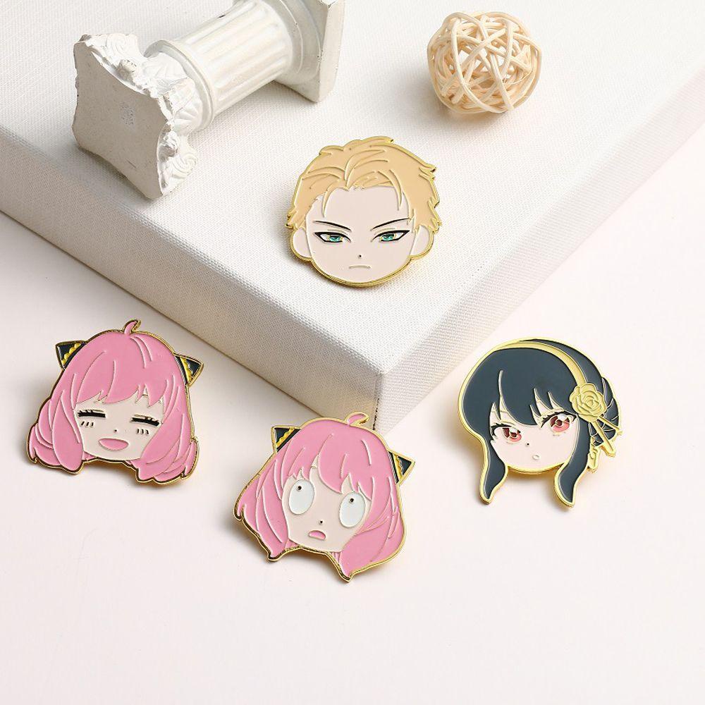 Mxbeauty SPY X Keluarga Kerah Pin Aksesoris Cosplay Jaket Pin Kartun Dekorasi Lencana Lencana Pin Anime Badge