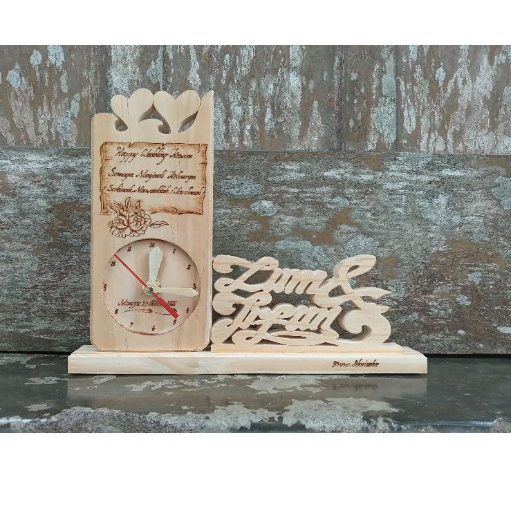 Siap Kirim.. JAM KAYU CUSTOM JAM CUSTOM UKIR