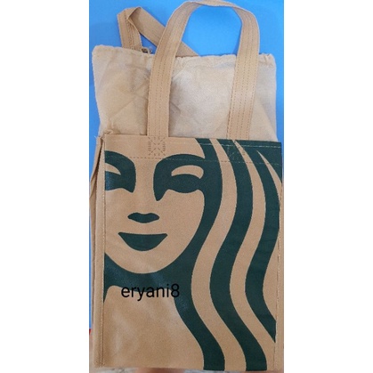 Tas belanja Starbucks model kain dalam