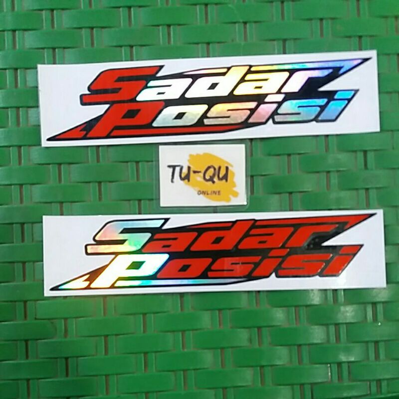 Stiker kata Sadar posisi