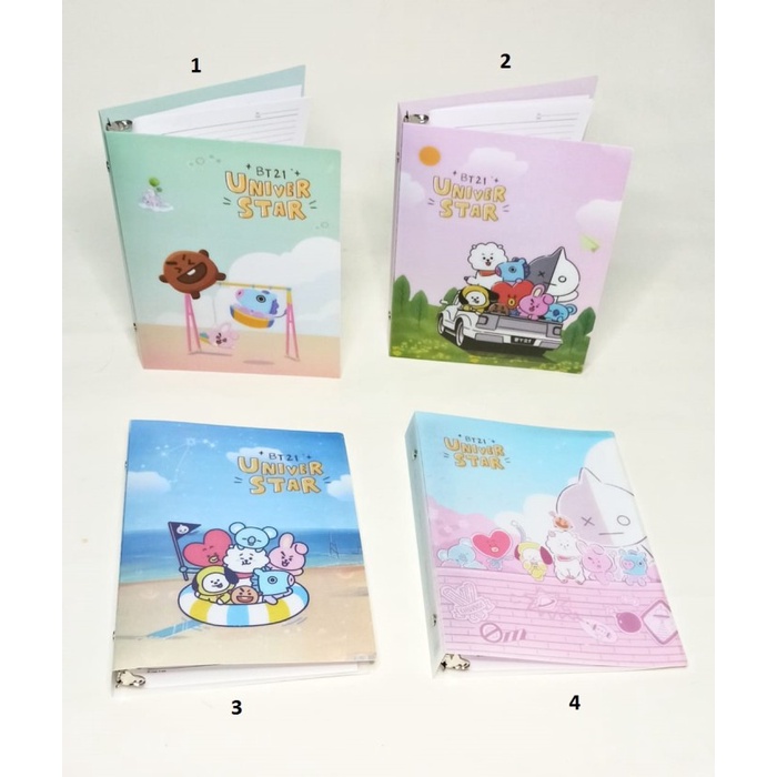 

Gilaa!!! Sale Bos Binder Note A5 Motif Bt21 Free Kertas Loose Leaf 50 Lbr/Buku Promo