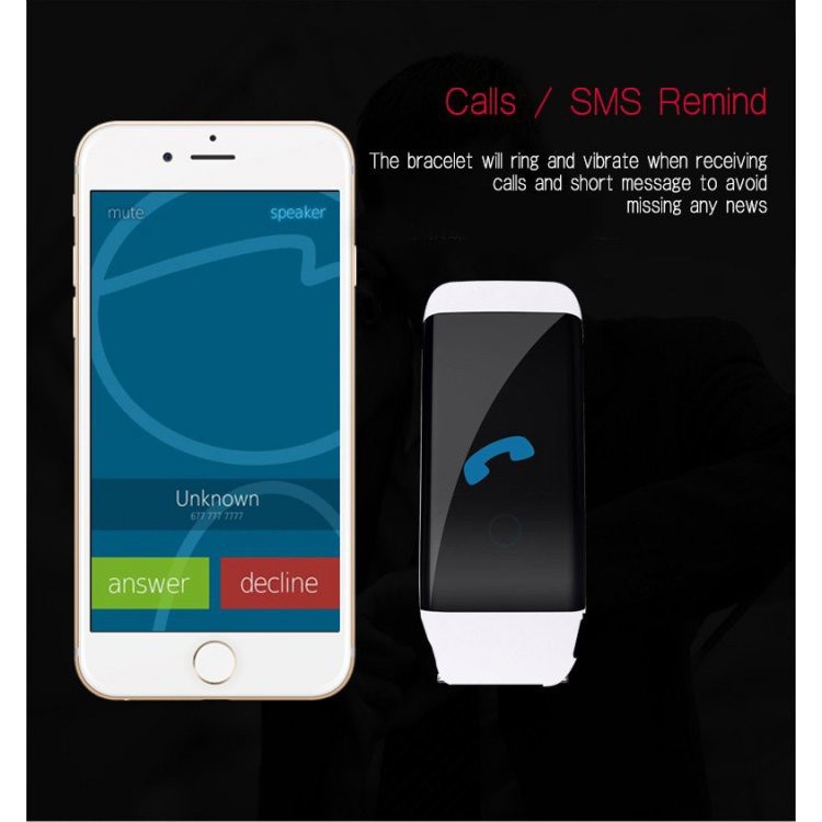 SKMEI DFit Smartwatch Wristband LED - D21 (HITAM)