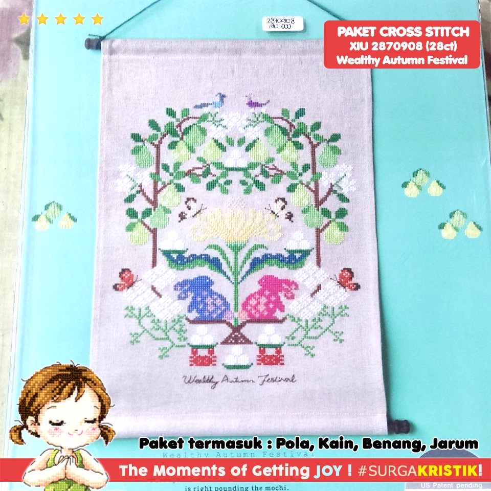 Paket DIY Craft Sulam Kristik Strimin Xiu Crafts 2870908 - Wealthy Autumn Festival Oriental