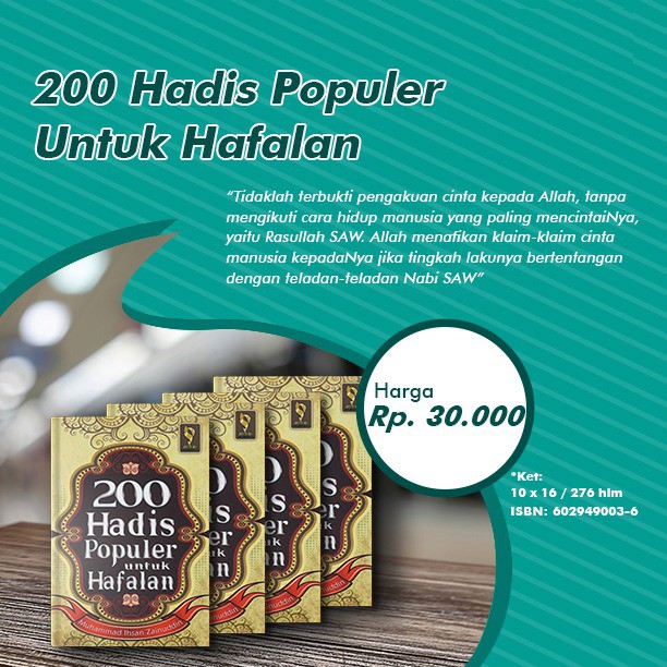 200 Hadits Populer Untuk Hafalan - Sukses Publishing