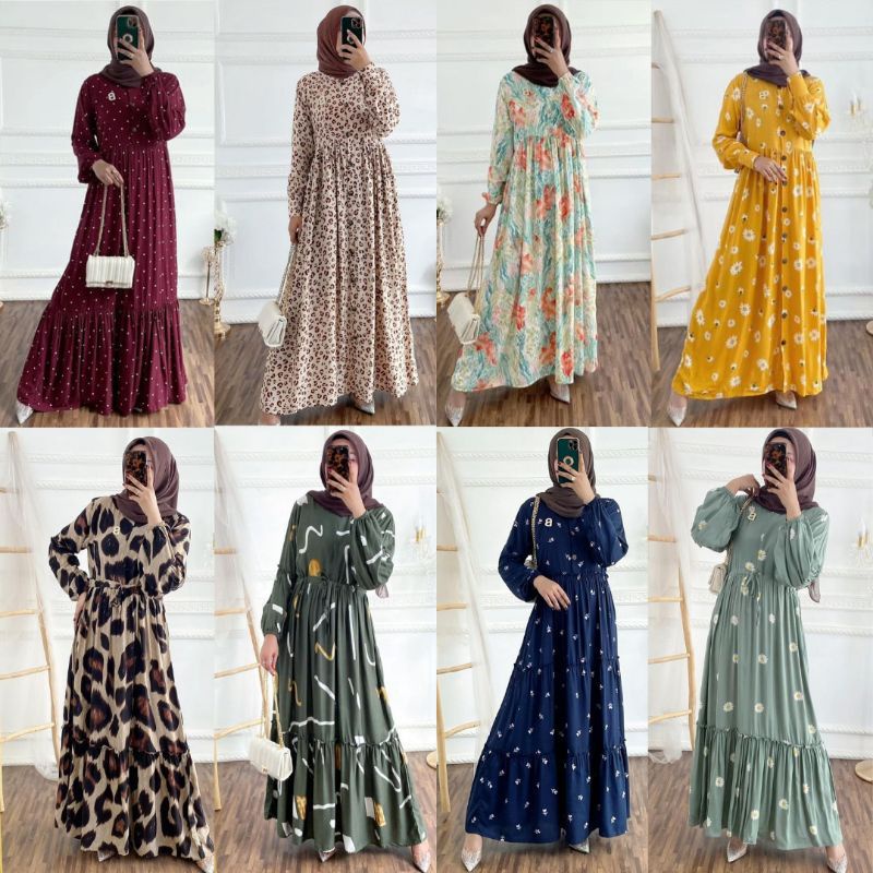 GAMIS RAYON VISCOSE // HOMEDRESS // MIDI DRES