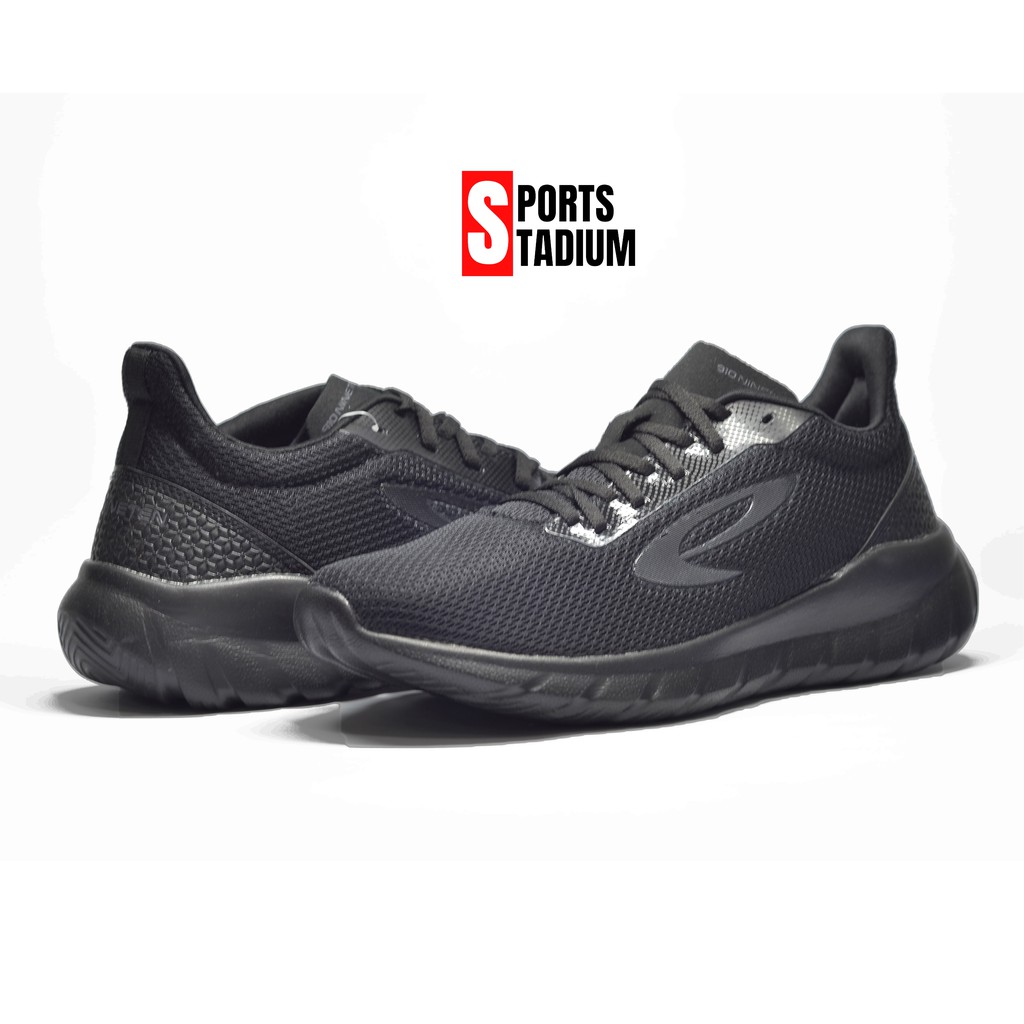 SEPATU RUNNING NINETEN YASHA FULL BLACK