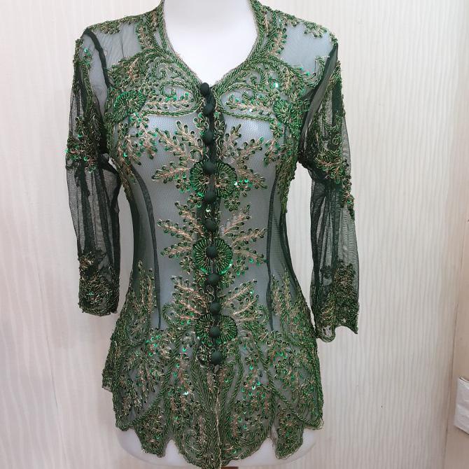 Kebaya hijau botol