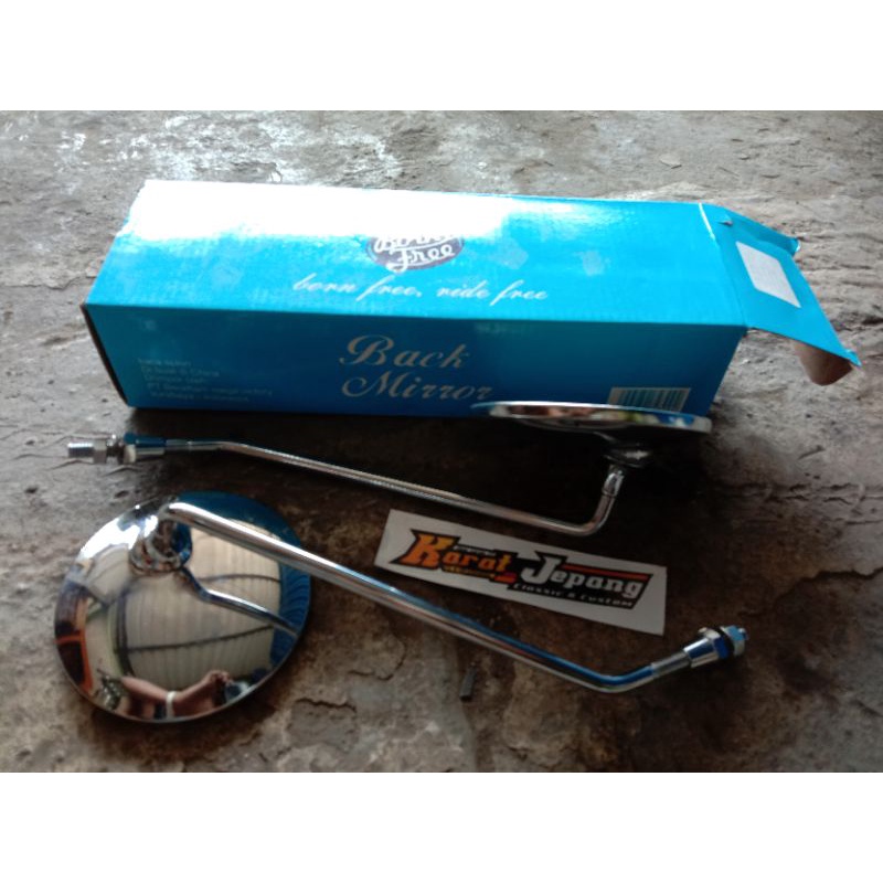 Spion retro bulat panjang crom C70 C700 c800 Supercub prima star