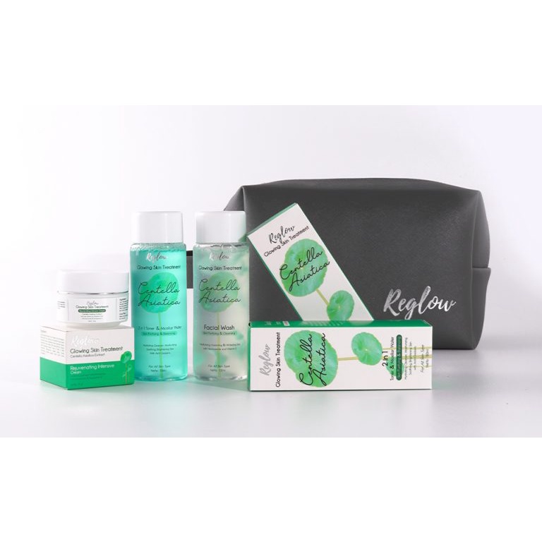 Reglow Series Glowing Skin Treatment By Amura Original BPOM / Paket Skincare Wajah Glowing Anti Acne-Paket Lengkap +Bonus