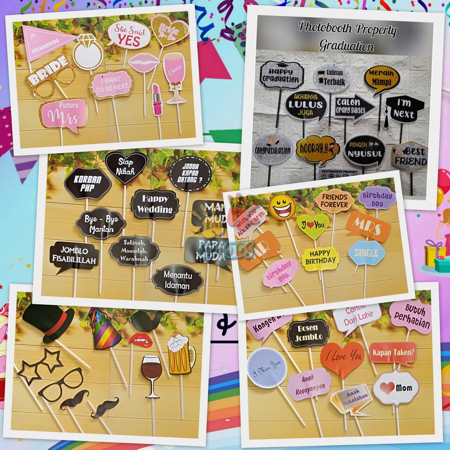 Photobooth Property / Photo Props Pesta / Party Photobooth Property