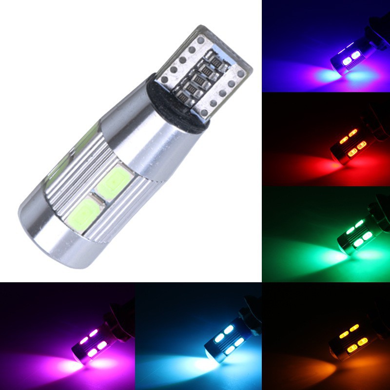 1pcs Lampu LED T10 Decoding Lebar 5630 10 Alarm Dengan Lensa