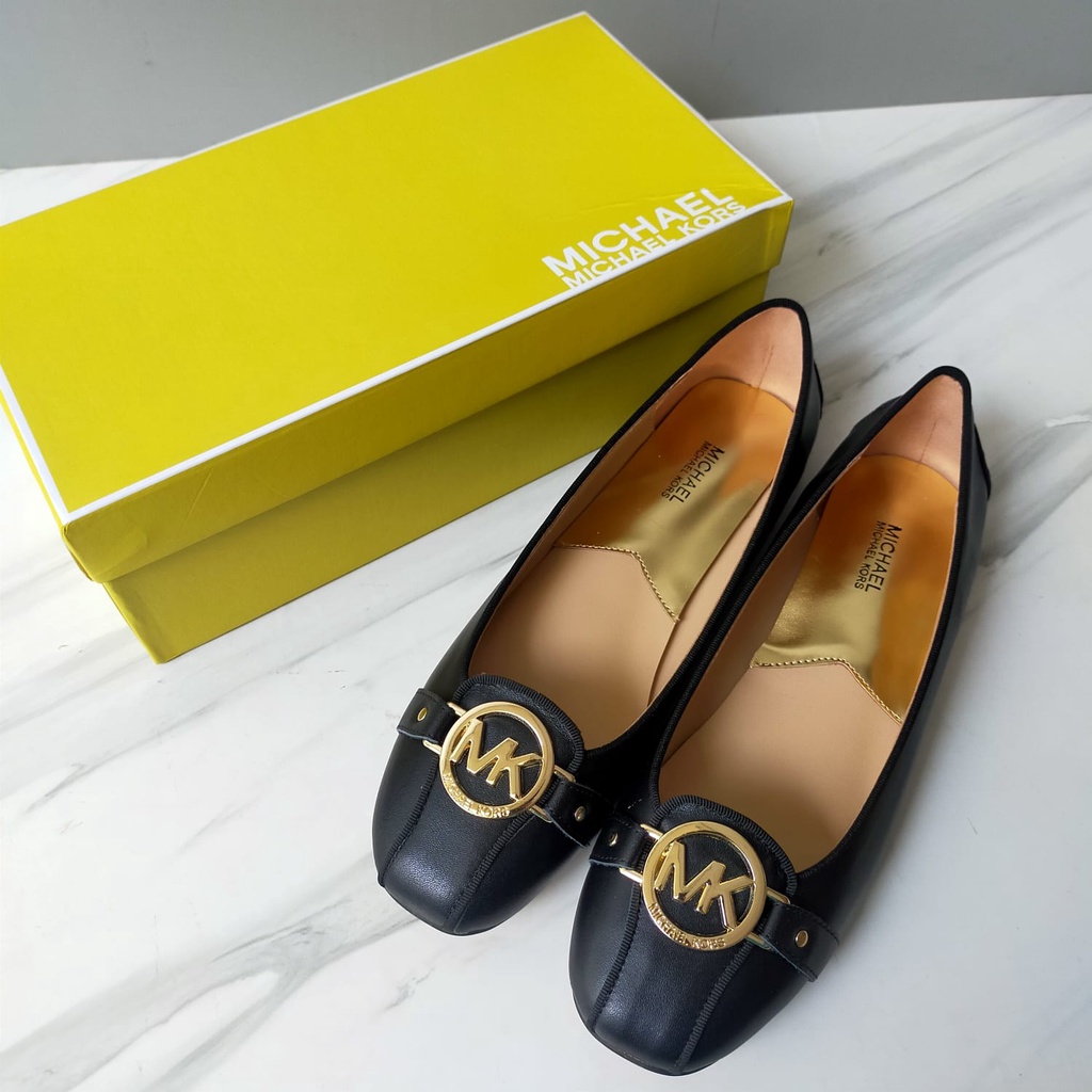 MK FULTON FLAT SHOES BLACK - FLAT SHOES WANITA