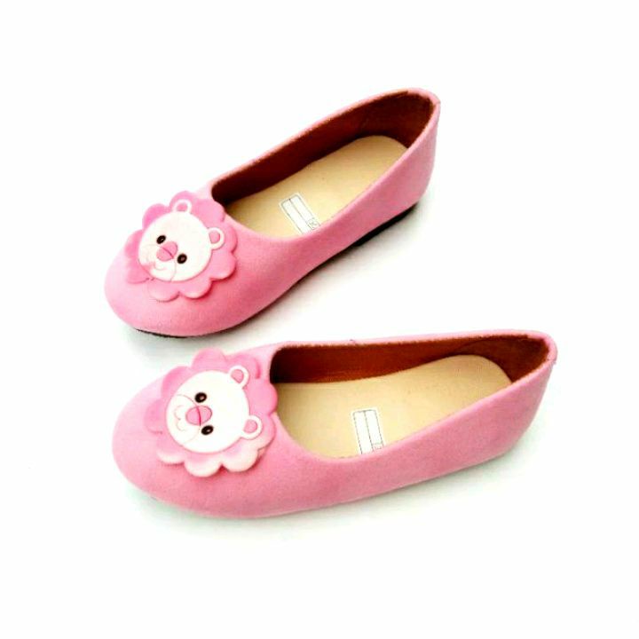 sepatu flatshoes anak perempuan motif kartun bunga matahari